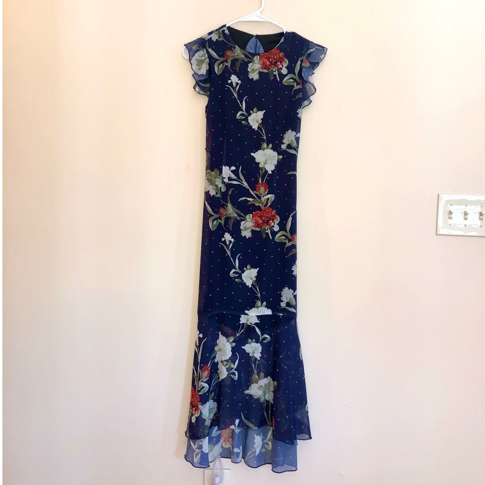 ASOS hope&ivy embroidered midi dress w/ peplum hem - Picture 5 of 11